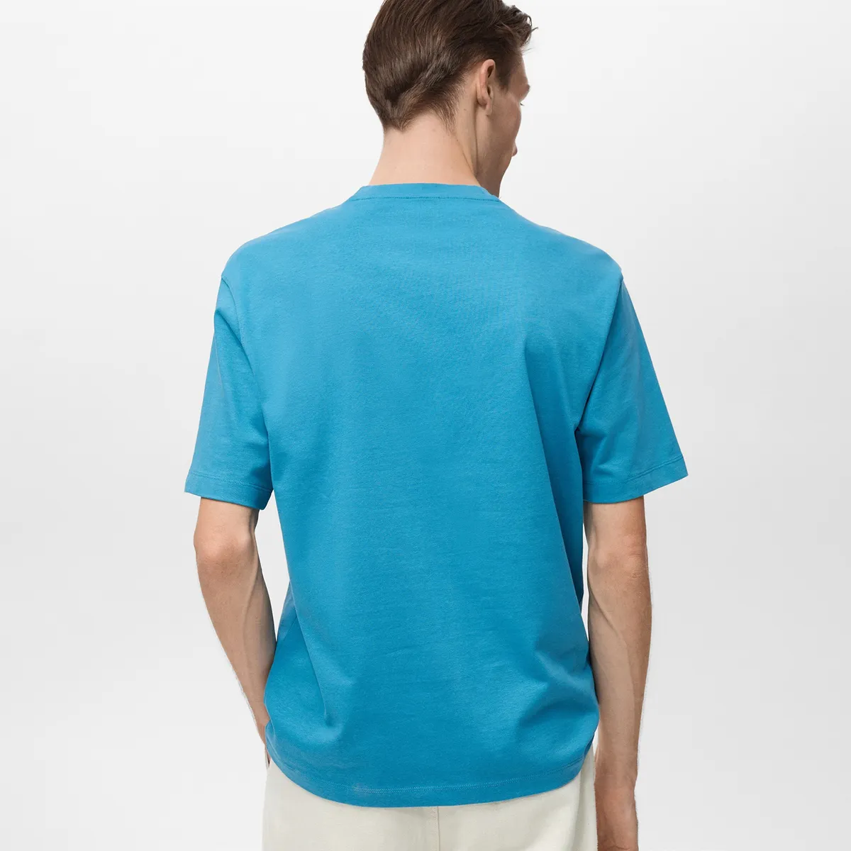 MANGO - Camiseta Hombre Manga corta de Algodón Mango 