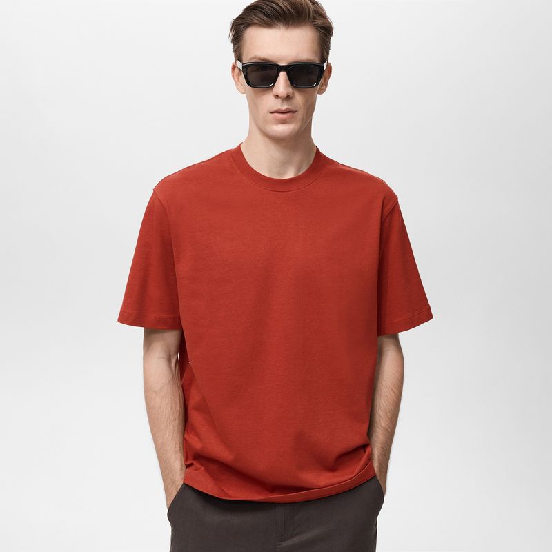 MANGO - Camiseta Hombre Manga corta de Algodón Mango 
