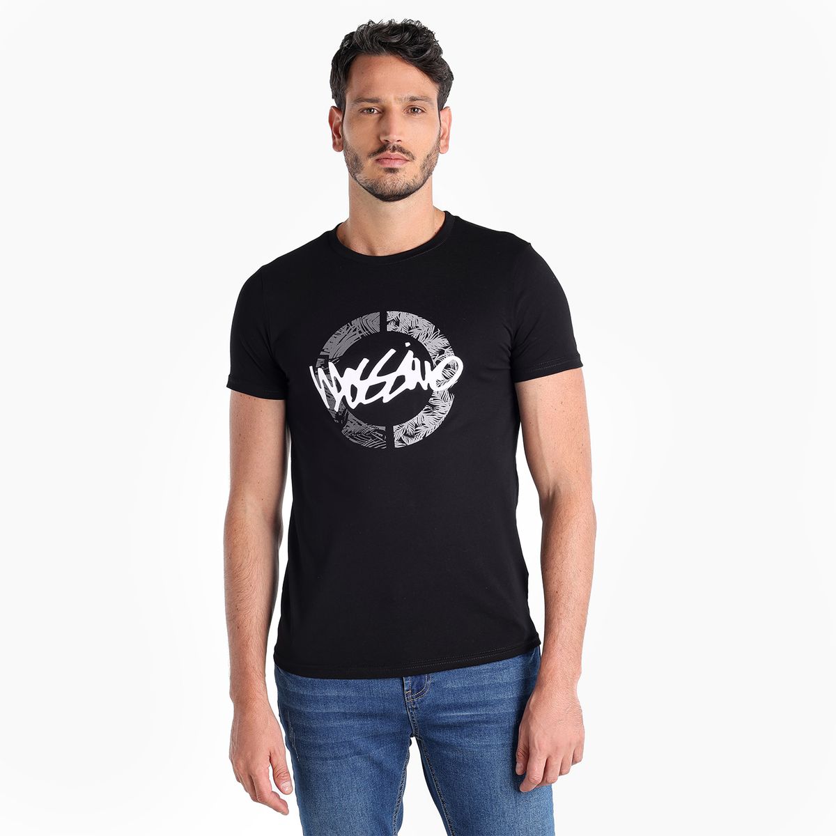 MOSSIMO - Camiseta Hombre Manga corta con Estampado de Algodón Mossimo