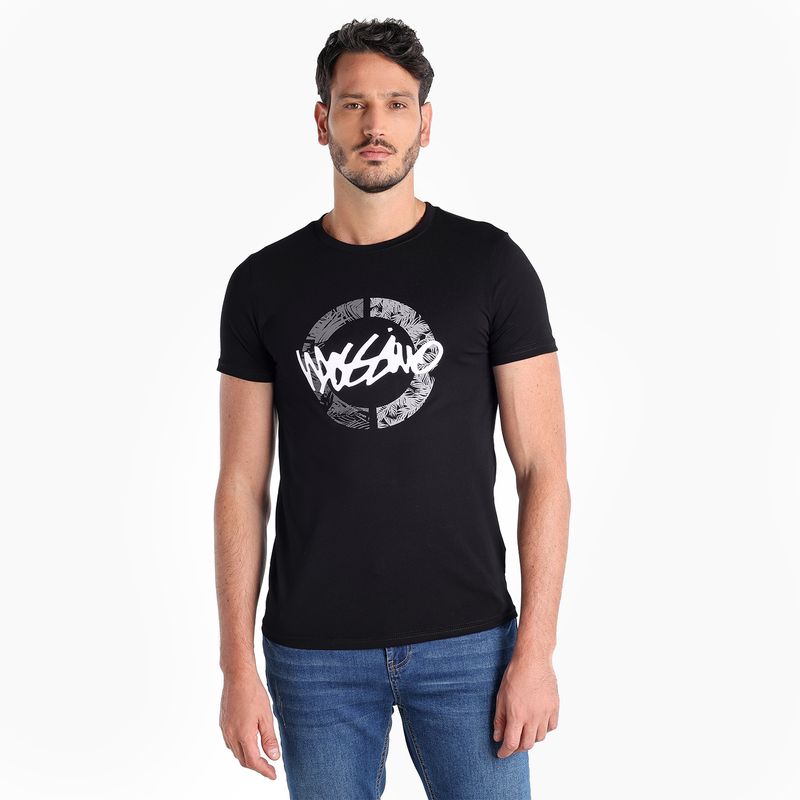 MOSSIMO - Camiseta Hombre Manga corta con Estampado de Algodón Mossimo
