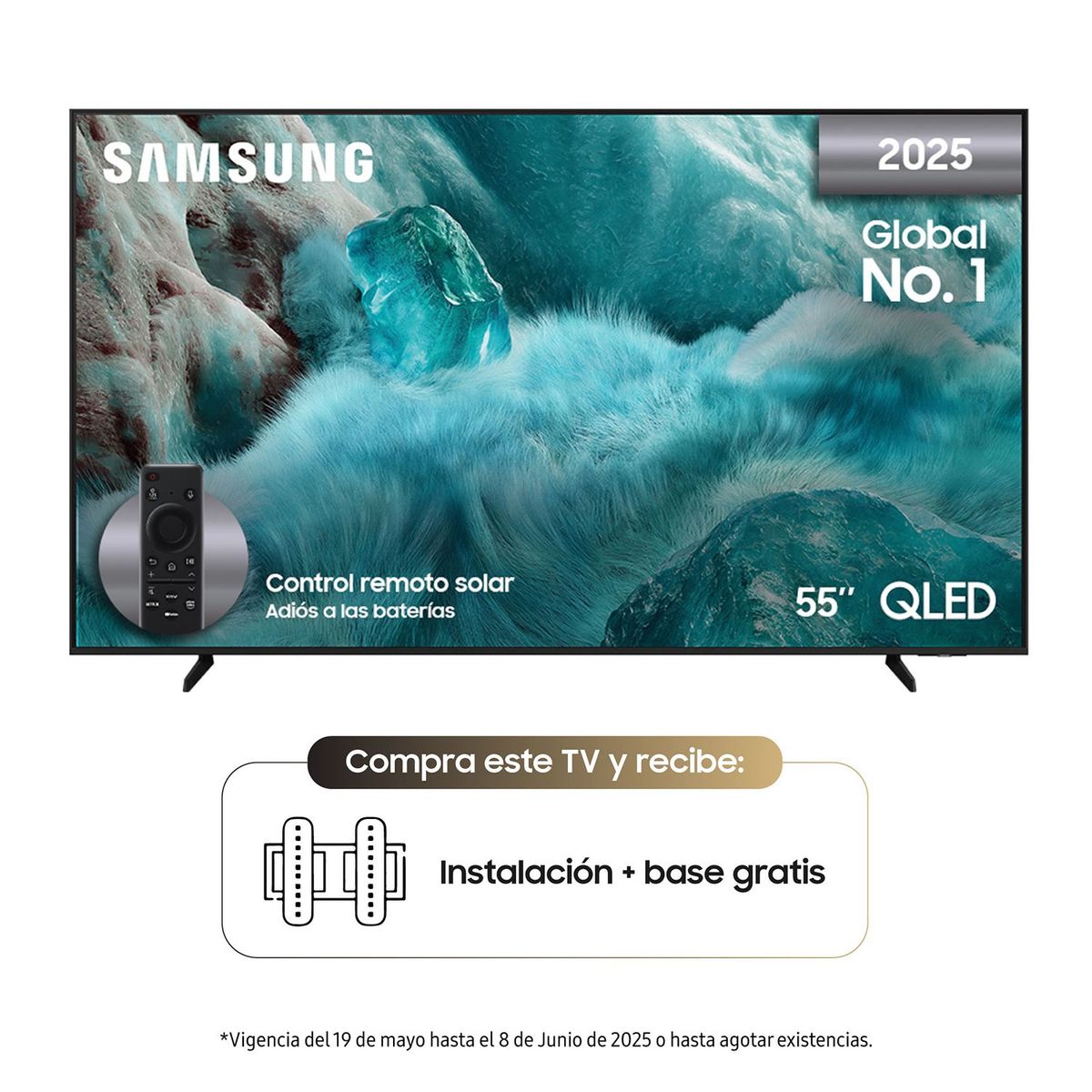 SAMSUNG - Televisor Samsung | 55 pulgadas | 4K UHD | QLED | QN55Q7FAAKXZL