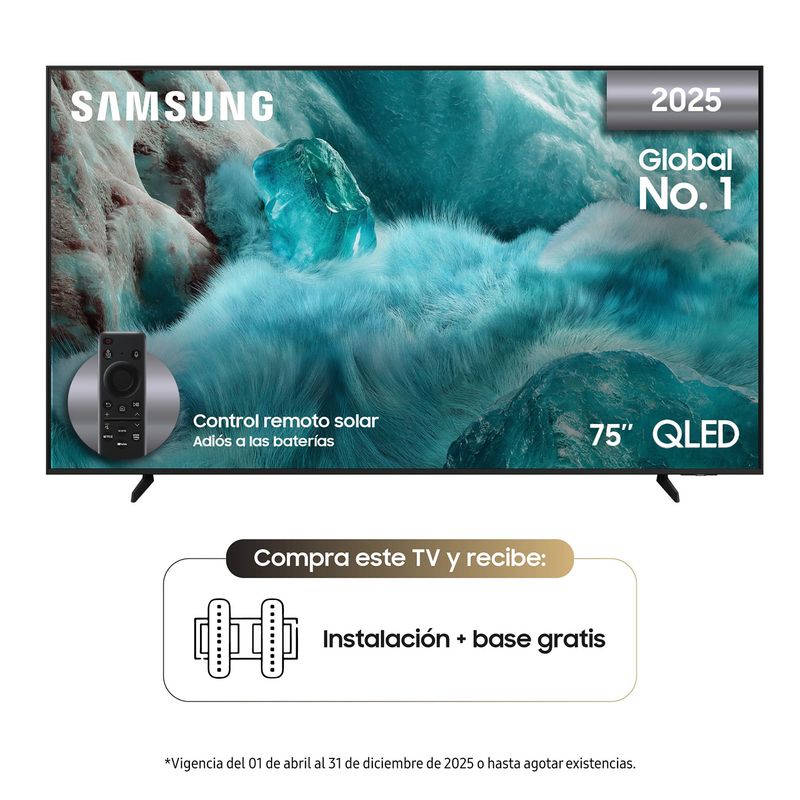 SAMSUNG - Televisor Samsung | 75 pulgadas | 4K UHD | QLED | QN75Q7FAAKXZL