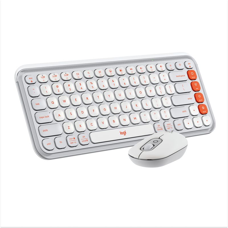 LOGITECH - Combo teclado mouse Logitech POP Icon Blanco