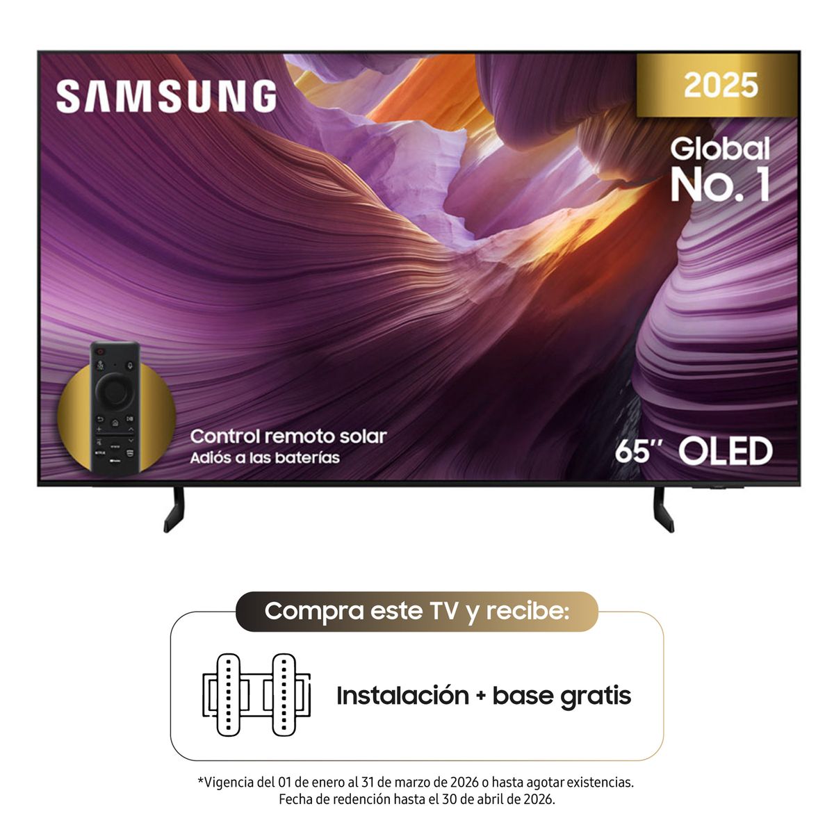 SAMSUNG - Televisor Samsung | 65 pulgadas | 4K UHD | OLED | QN65S85FAKXZL