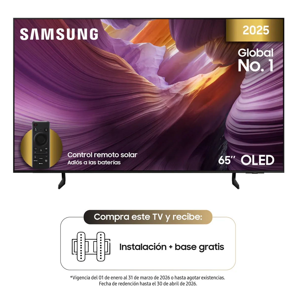 SAMSUNG - Televisor Samsung | 65 pulgadas | 4K UHD | OLED | QN65S85FAKXZL