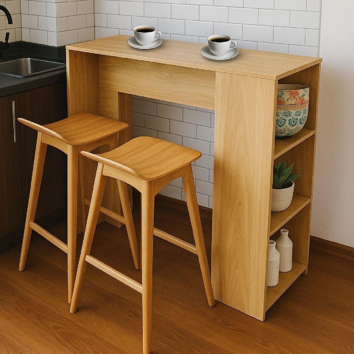 DKO DESIGN - Bares CBBARMADRID-05 Cb Mesa Bar (Barra)Madrid + 2sillas madera