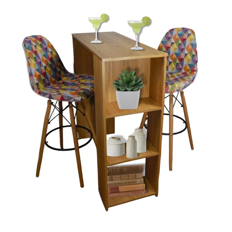DKO DESIGN - Bares CBBARSEAM050700 Cb Mesa Bar (Barra)  Madrid+2sillas Eames Colors