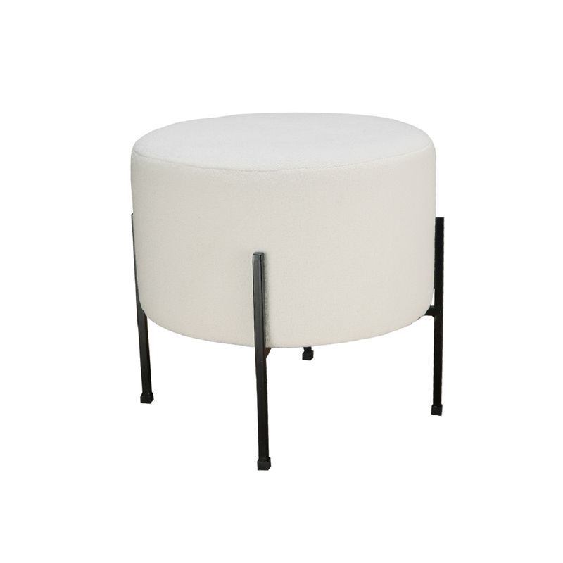 DKO DESIGN - Puffs PUFFDUB-02 Puff Redondo Dubai (40x40x40)Blanco 