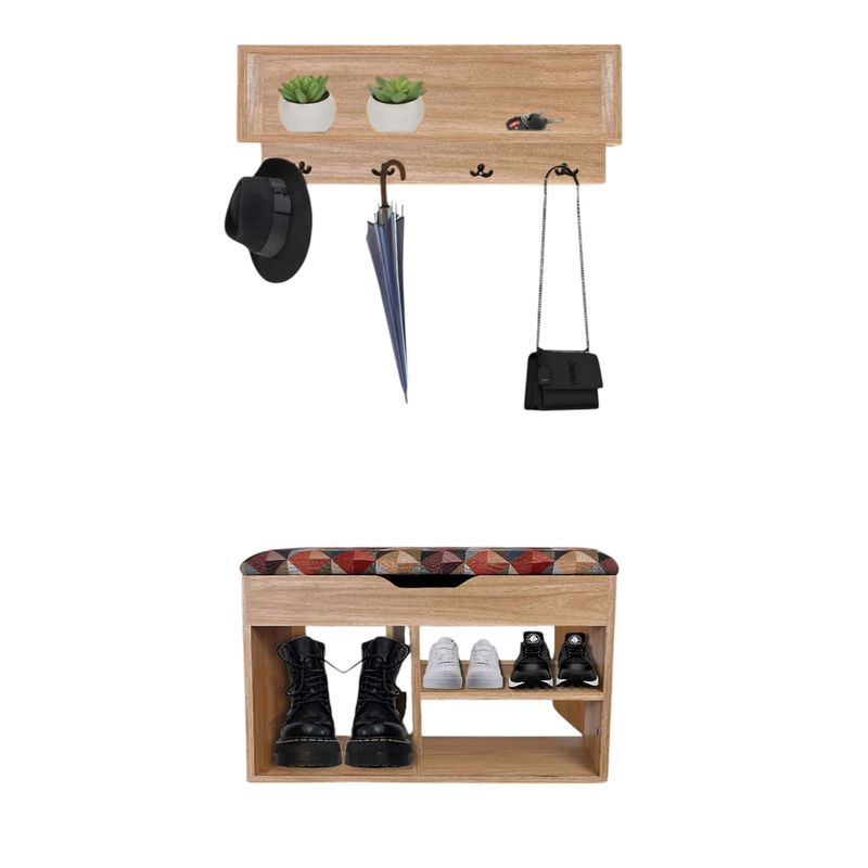 DKO DESIGN - Zapatera CBMADRID050700 6 Cb Perchero+Organizador Zapa madera