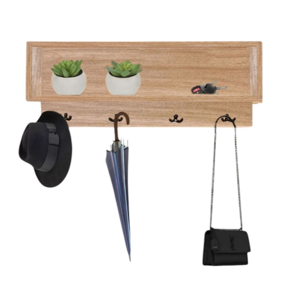 DKO DESIGN - Perchero Flotante(30x80x11,5)Madera