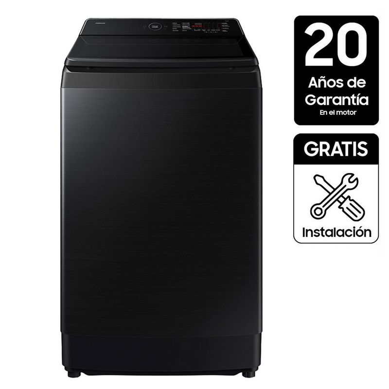 SAMSUNG - Lavadora Samsung Carga Superior 15 kg Bespoke AI Wash WA80F15S5BCO