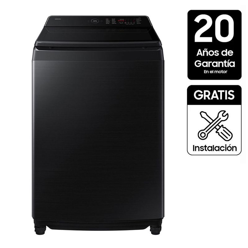 SAMSUNG - Lavadora Samsung Carga Superior 19 kg Bespoke AI Wash WA80F19S8BCO