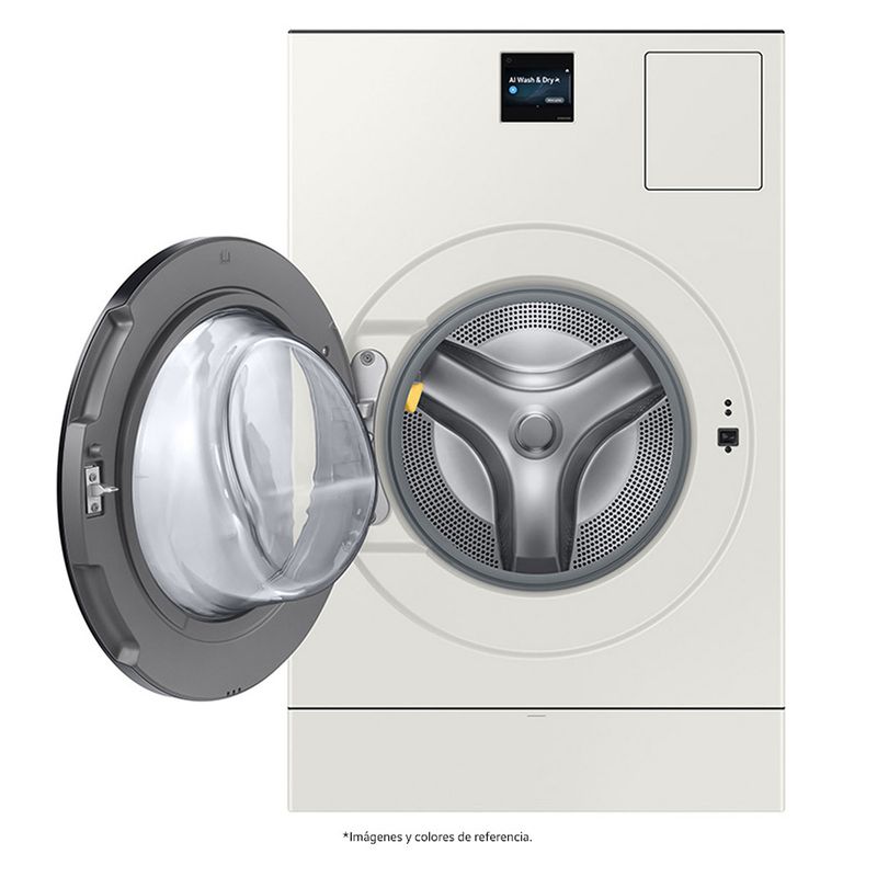 SAMSUNG - Lavadora Secadora Samsung Eléctrica 26 kg Bespoke AI Home Combo WD26FB8690BECO | Heat Pump - Secado Óptimo en 50% Menos Tiempo