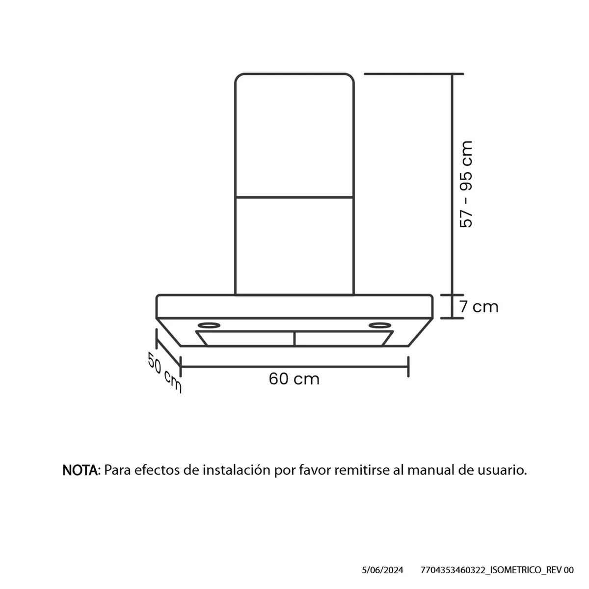 HACEB - Extractor de techo Haceb CAMPENT60V3NE
