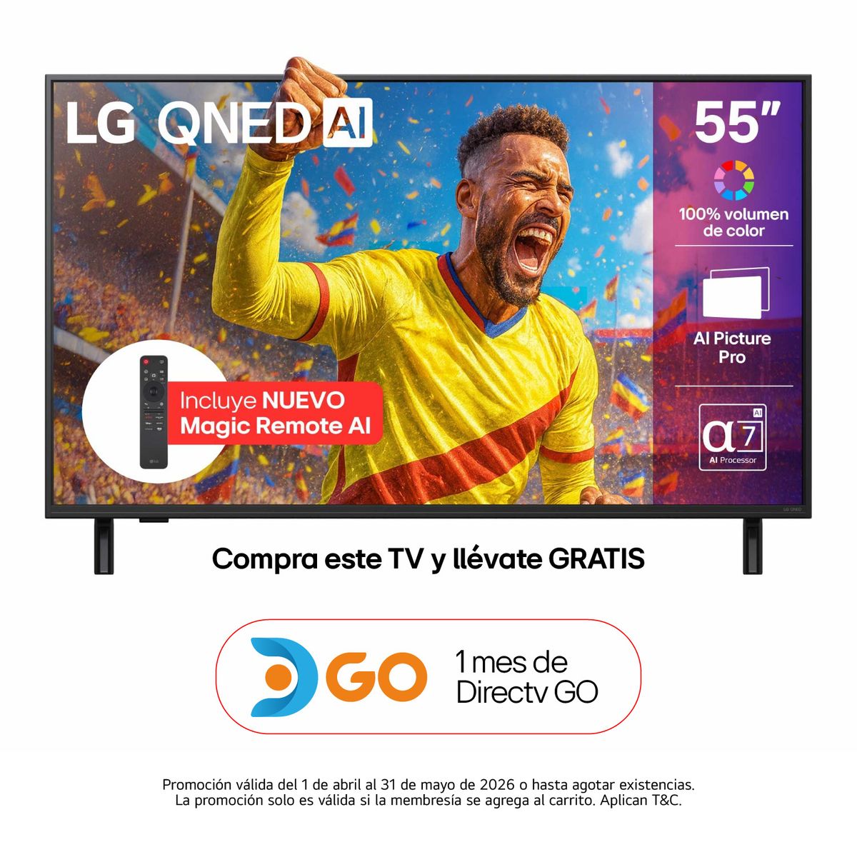 LG - Televisor | LG | 55 pulgadas | 4K Ultra HD | QNED | 55QNED80ASAAWC