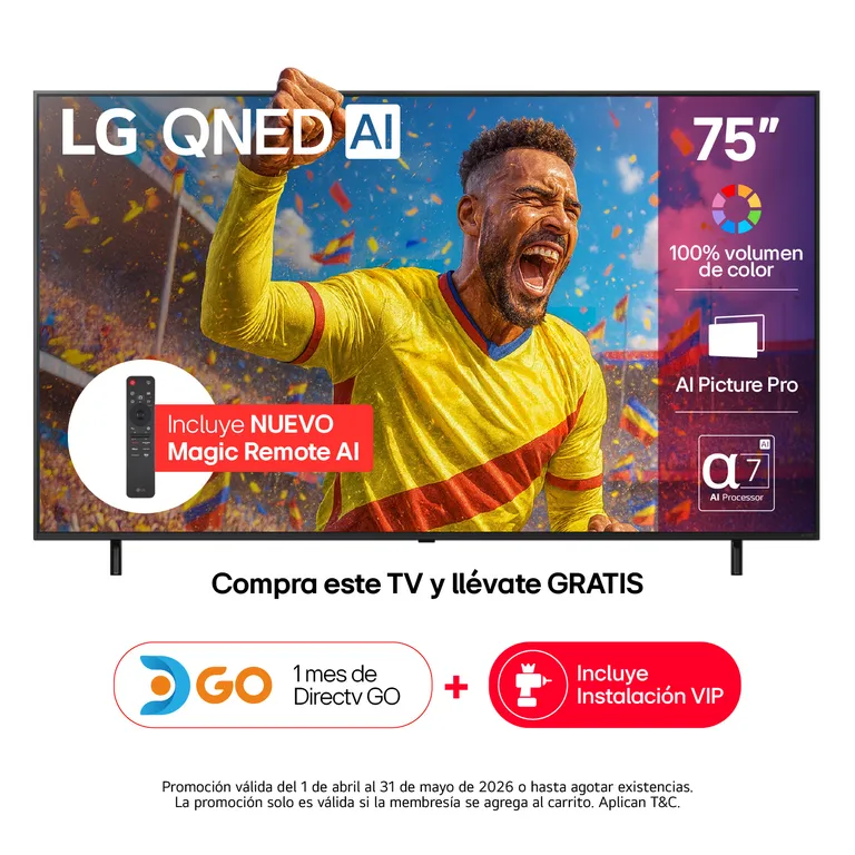 Televisor | LG | 75 pulgadas | 4K Ultra HD | QNED | 75QNED80ASAAWC