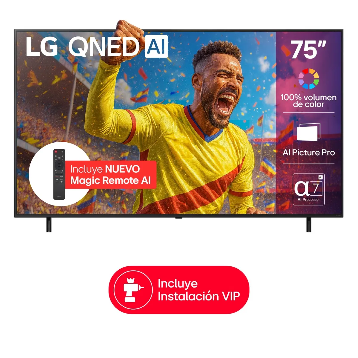 LG - Televisor | LG | 75 pulgadas | 4K Ultra HD | QNED | 75QNED80ASAAWC
