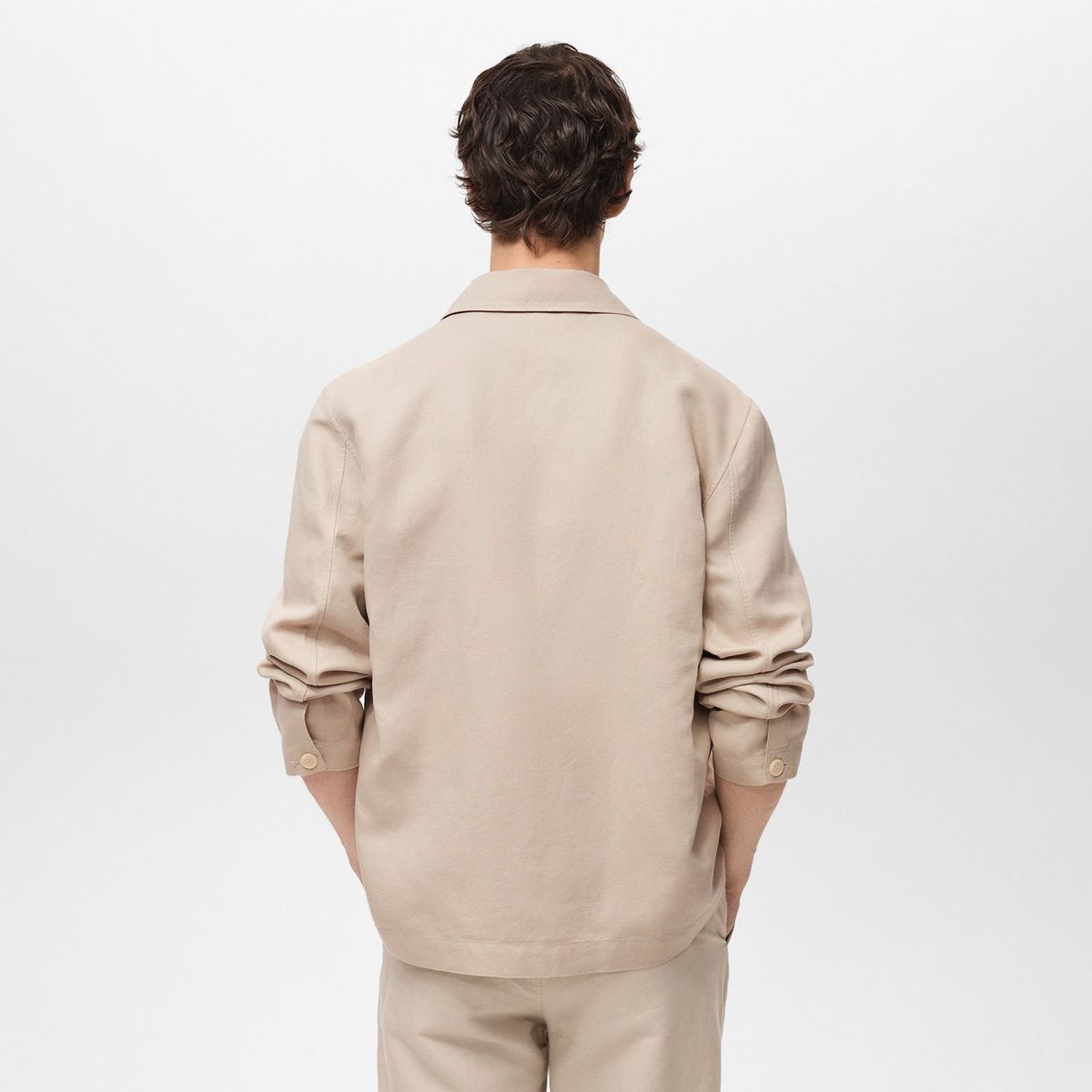 MANGO - Sobrecamisa Hombre de Lino MANGO