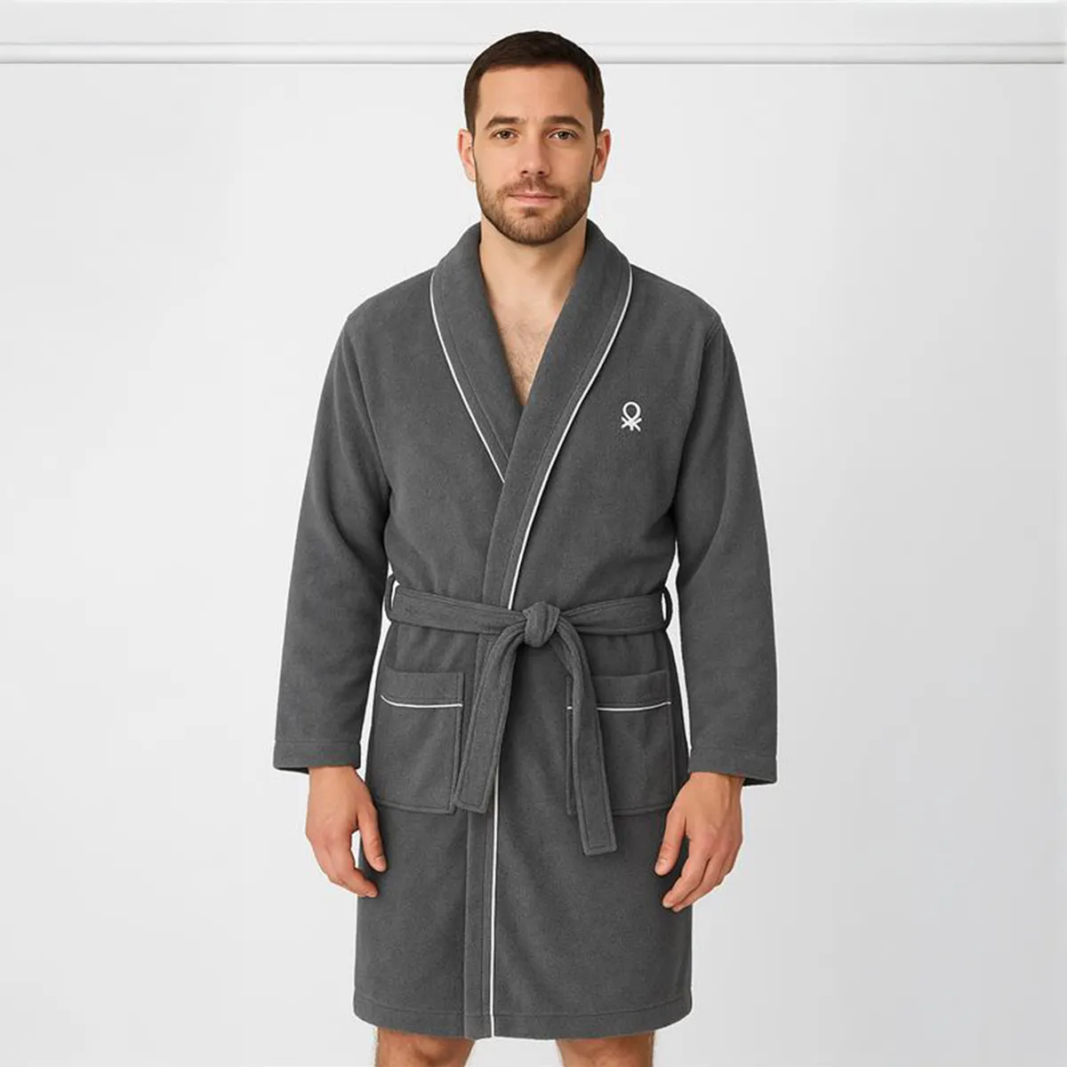 BENETTON - Bata de baño Unisex Medio Manga 3/4 Benetton