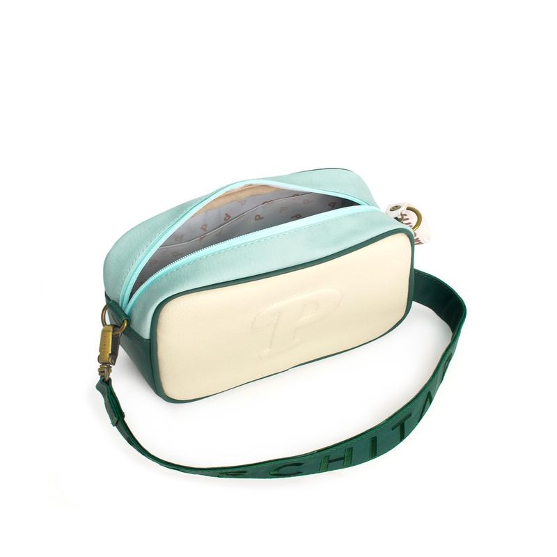 PARCHITA - Bolso Parchita Mujer Cruzada Luchi Verde Oscuro x Celeste