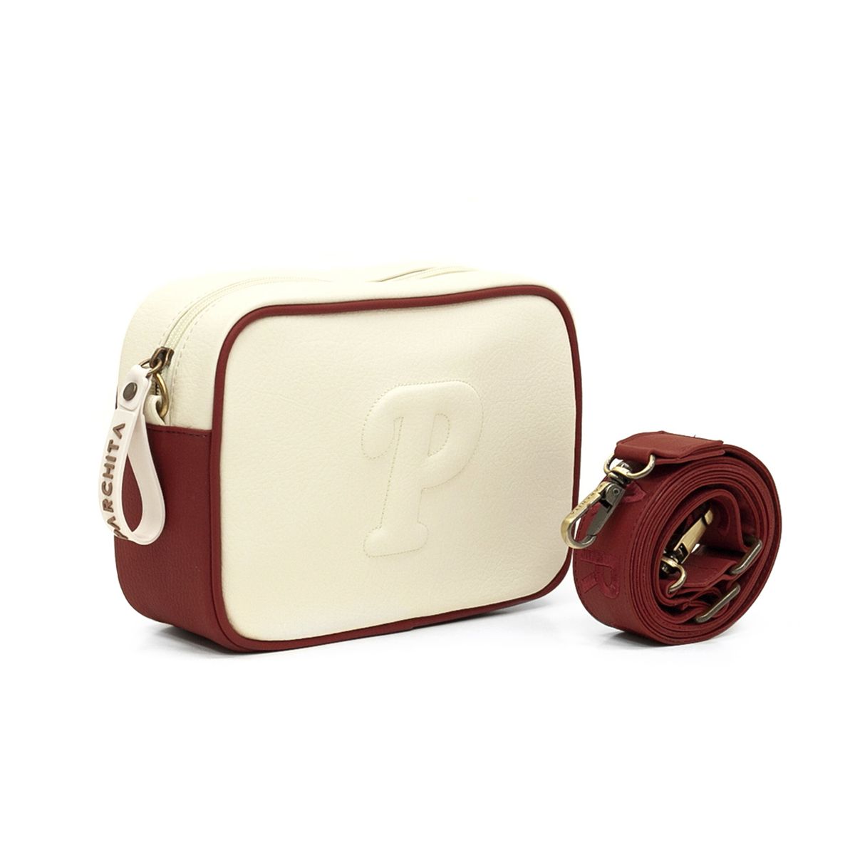 PARCHITA - Bolso Parchita Mujer Cruzada Luchi Marfil Claro x Apricot