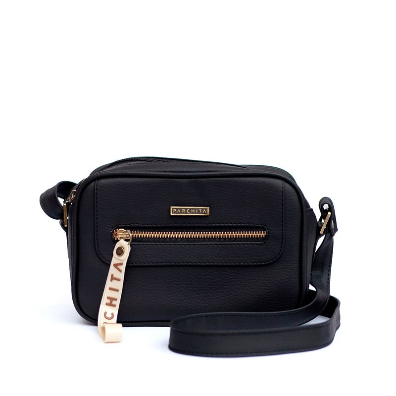 PARCHITA - Bolso Parchita Mujer Cruzada Shitake Negro