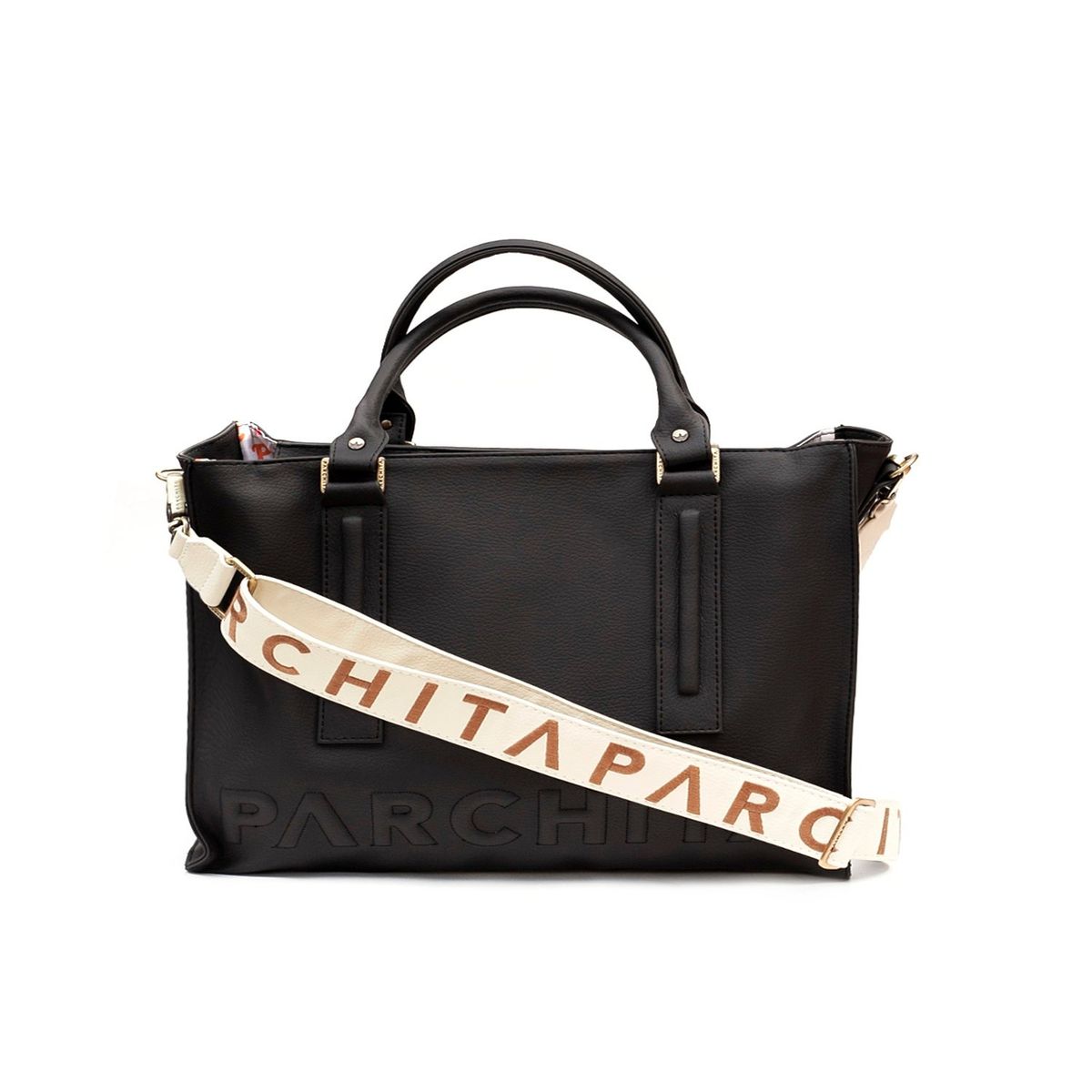 PARCHITA - Bolso Parchita Mujer De Hombro Shopping Emilio Negro