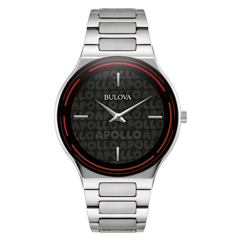 BULOVA - Reloj Bulova Hombre Apollo. Reloj Acero Inoxidable Plateado 96A296 