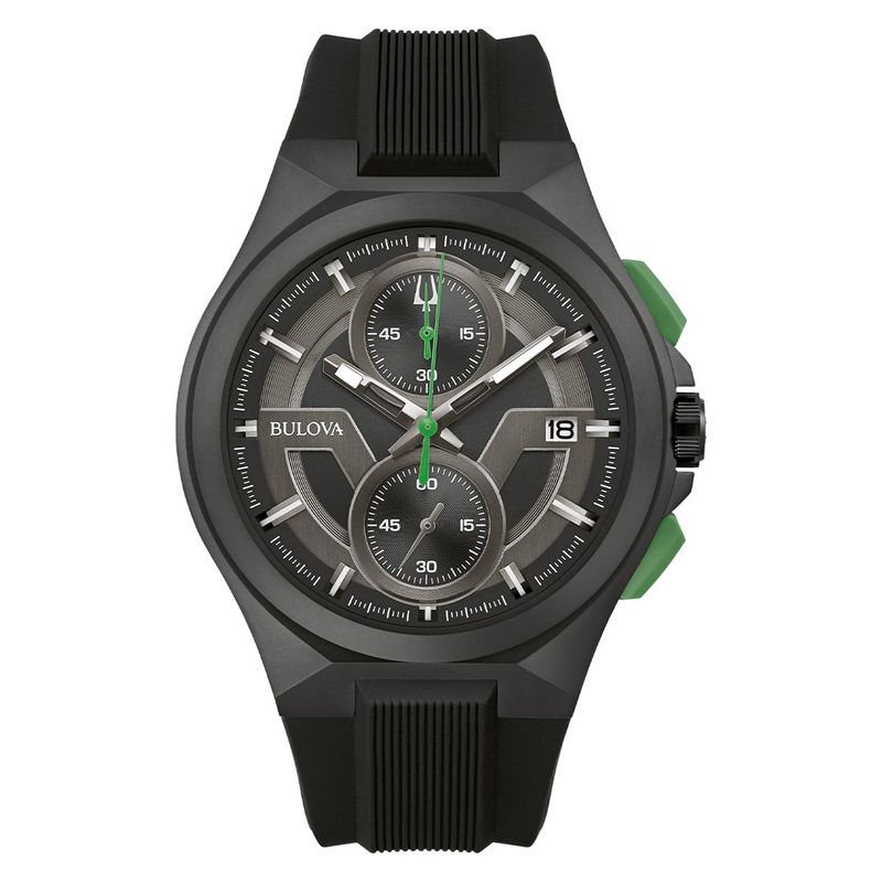 BULOVA - Reloj Bulova Hombre Maquina. Reloj Silicona Negro 98B381