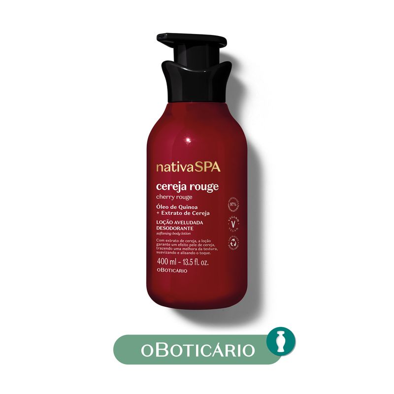 NATIVA SPA - Crema Loción Hidratante Corporal Nativa Spa Cereja Rouge Para Todo tipo de piel 400ml