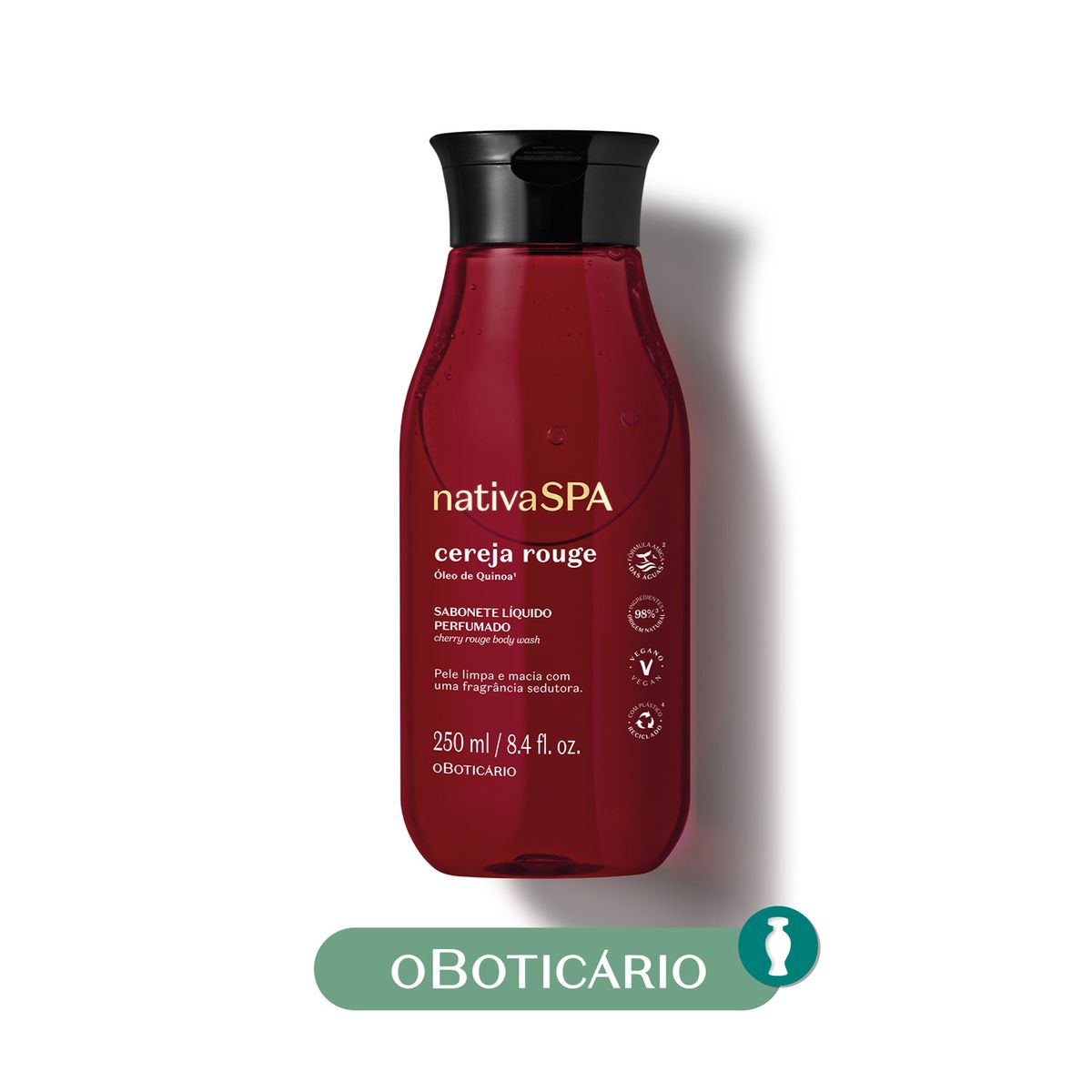 NATIVA SPA - Jabón Líquido Corporal Perfumado Nativa Spa O Boticario Cereja Rouge Para Todo tipo de piel 250ml 