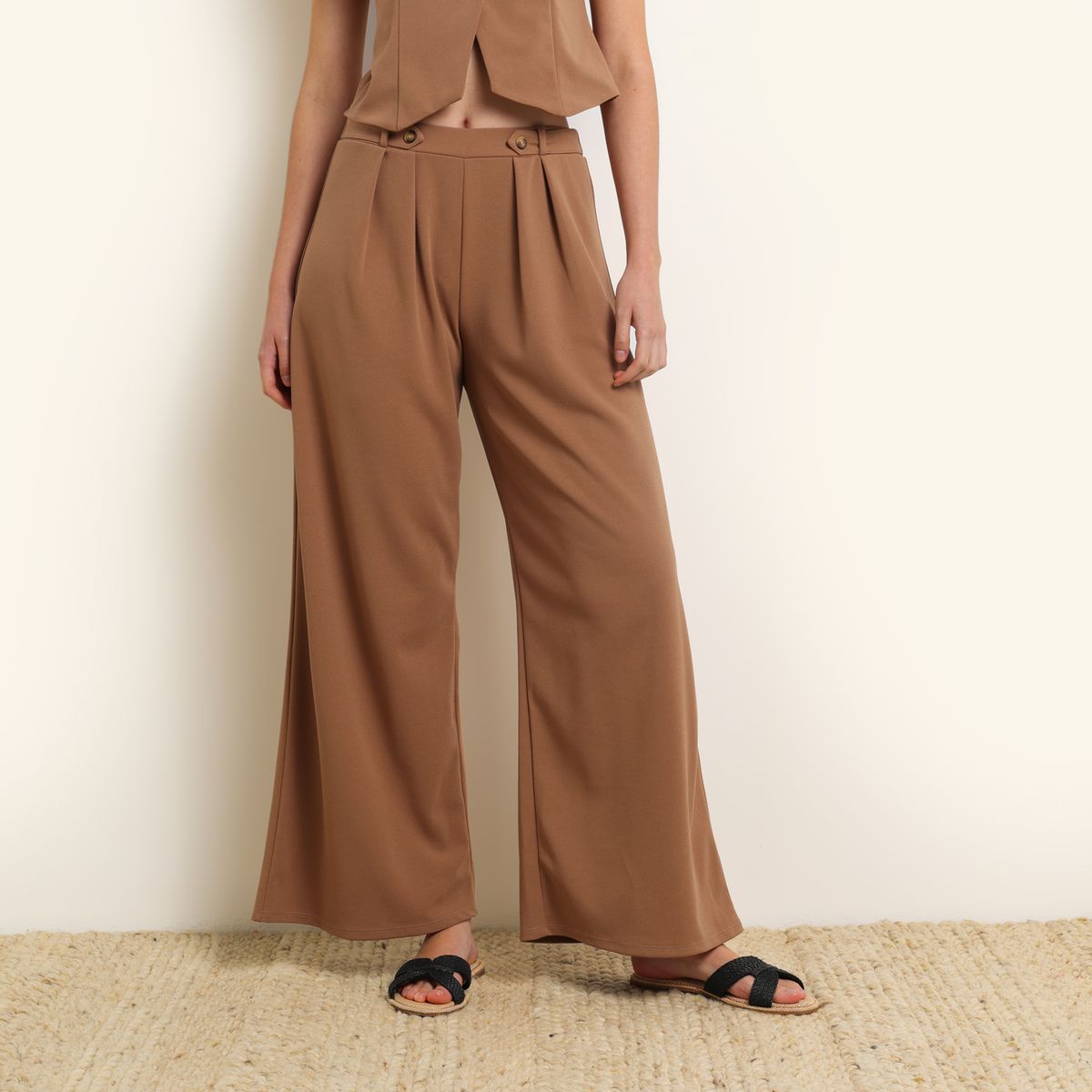 UNIVERSITY CLUB - Pantalón Wide leg Mujer Tiro medio University Club