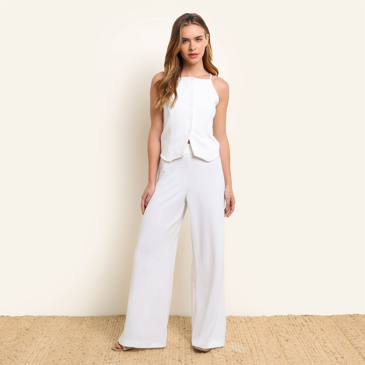 SYBILLA - Pantalón Wide leg Mujer Tiro medio SYBILLA