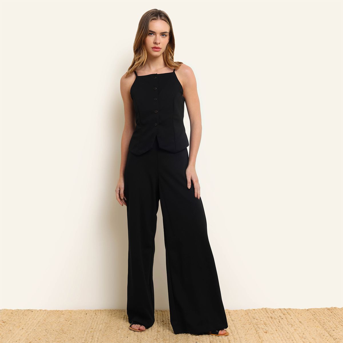 SYBILLA - Pantalón Wide leg Mujer Tiro medio SYBILLA