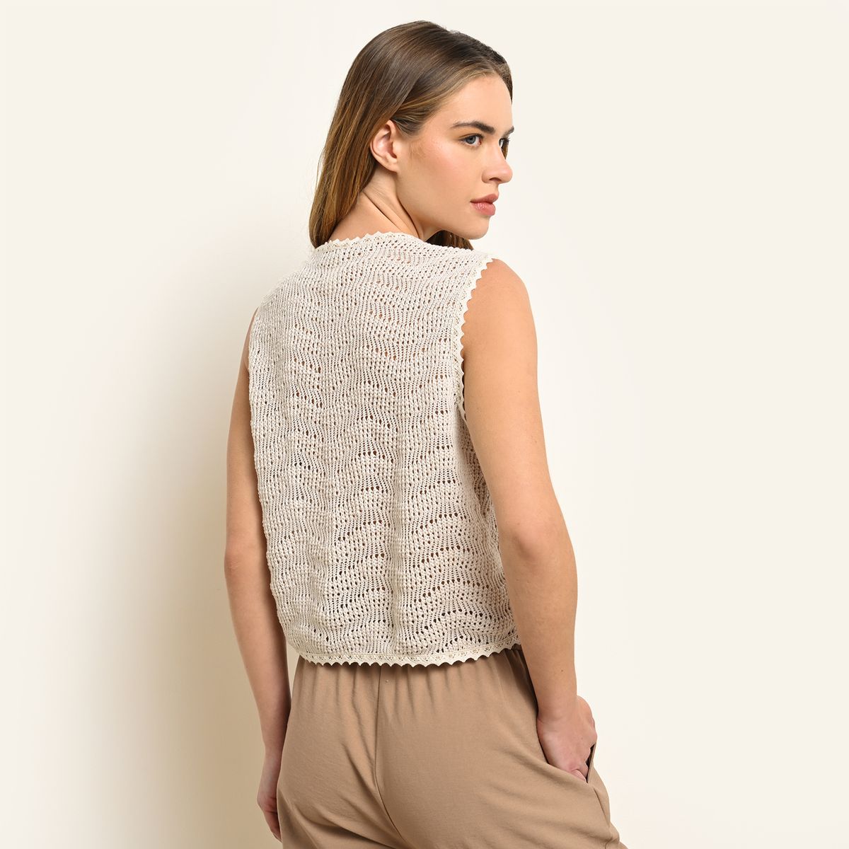 SYBILLA - Top Mujer Sin mangas de Algodón Sybilla Slim fit