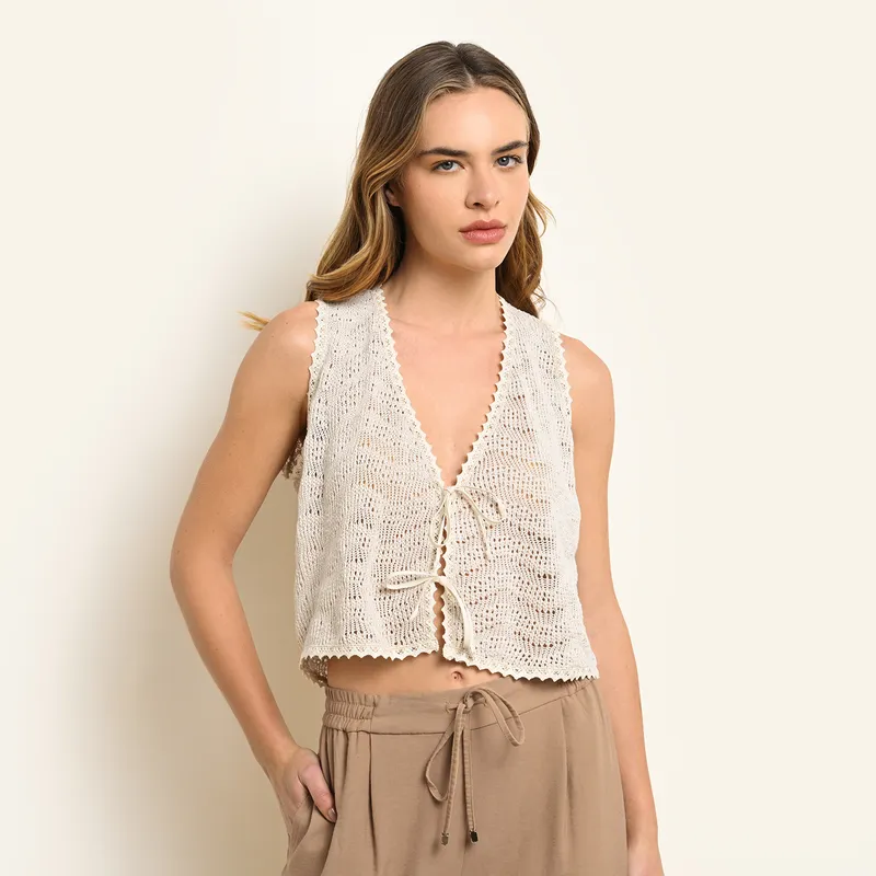 SYBILLA - Top Mujer Sin mangas de Algodón Sybilla Slim fit
