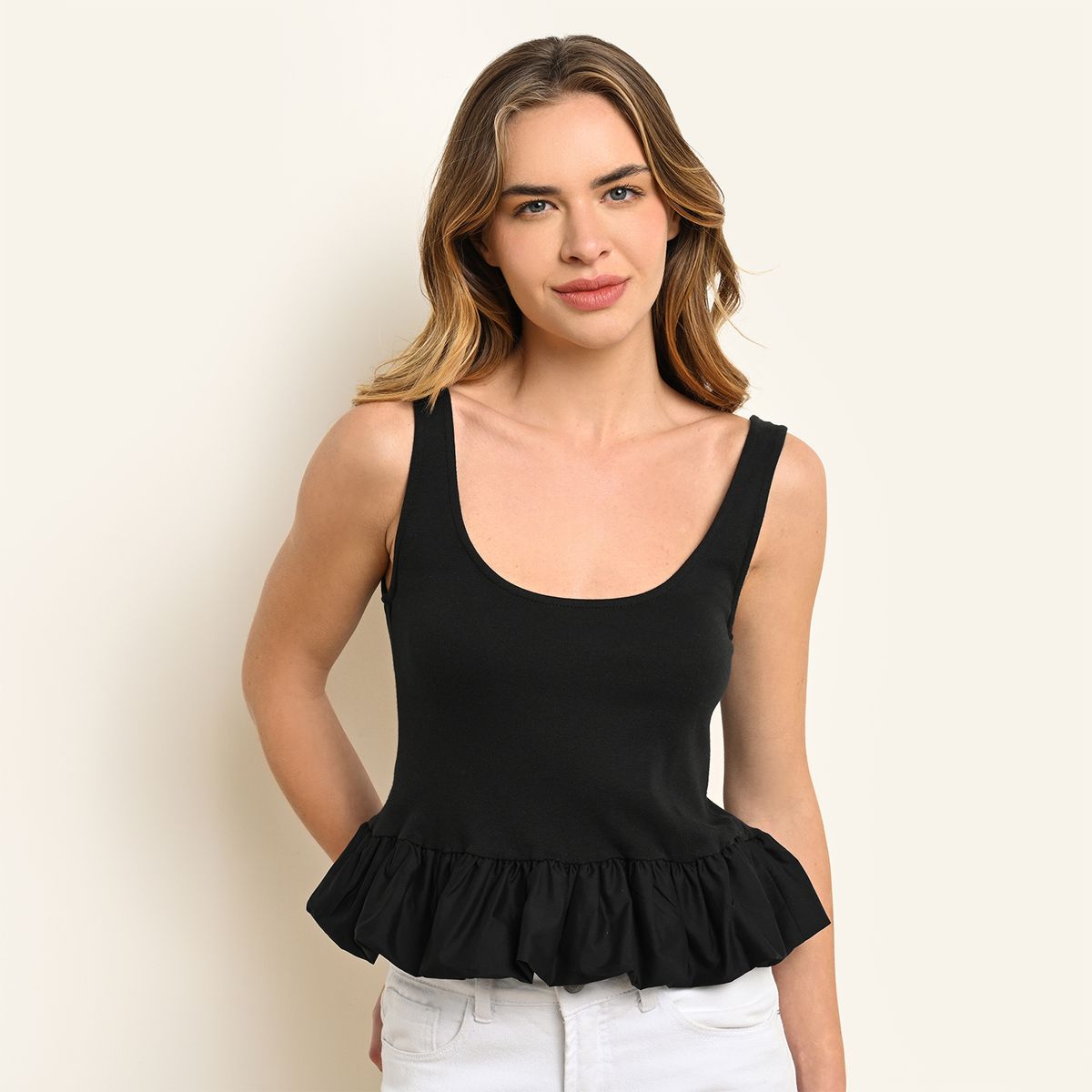 SYBILLA - Top esqueleto Mujer Sin mangas de Algodón Sybilla