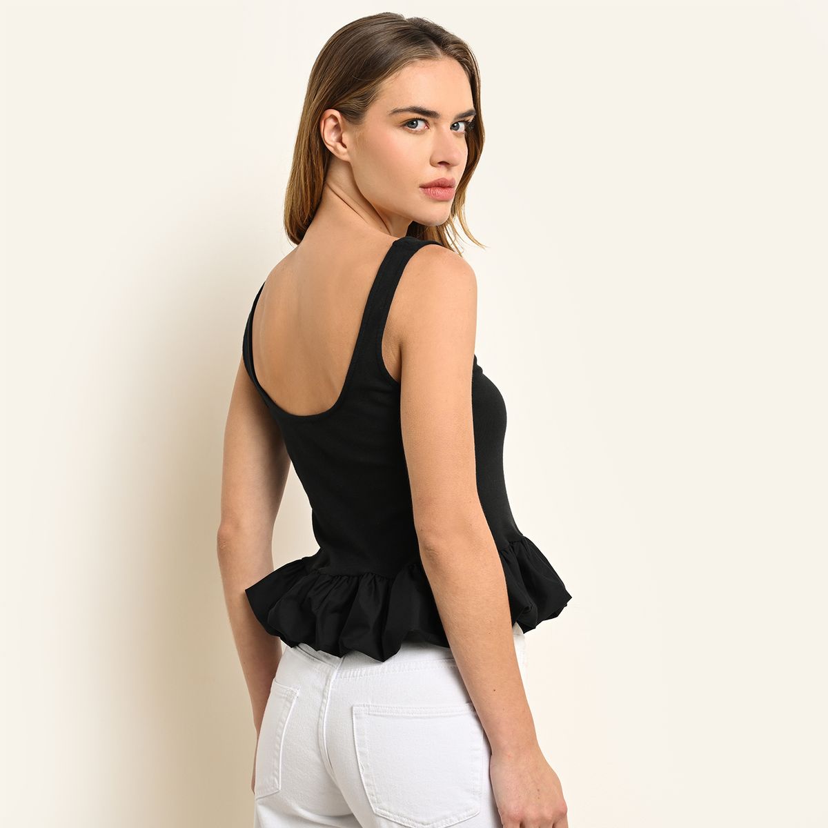 SYBILLA - Top esqueleto Mujer Sin mangas de Algodón Sybilla