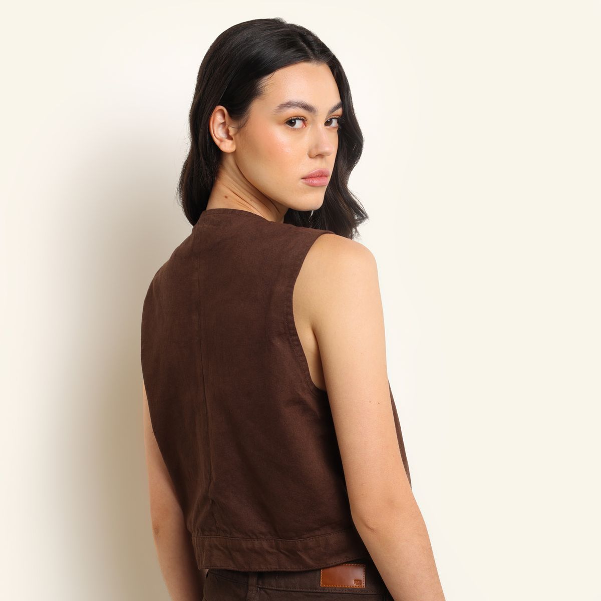 BASEMENT - Chaleco Mujer Recto BASEMENT