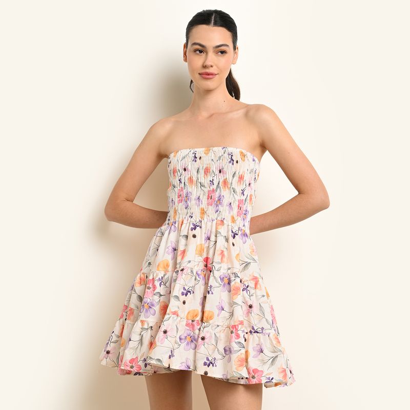BASEMENT - Vestido Mujer Corto de Algodón Basement