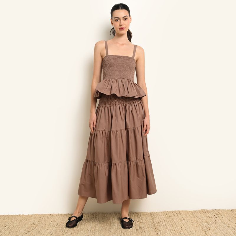 BASEMENT - Falda Maxi Mujer de Algodón Basement