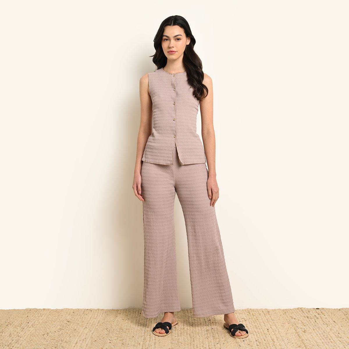 UNIVERSITY CLUB - Pantalón Wide leg Mujer Tiro alto University Club