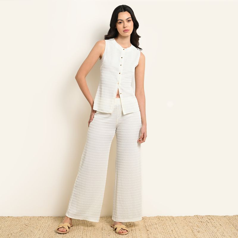 UNIVERSITY CLUB - Pantalón Wide leg Mujer Tiro alto University Club