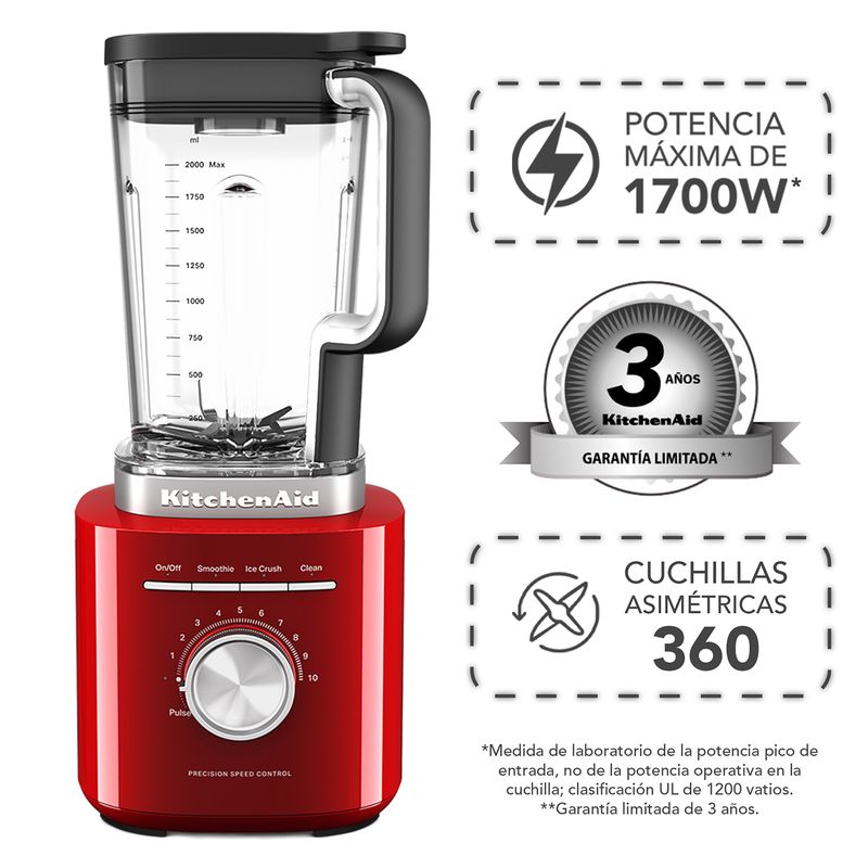 KITCHENAID - Licuadora Kitchenaid Pure Power 2L 1700 W 10 Velocidades