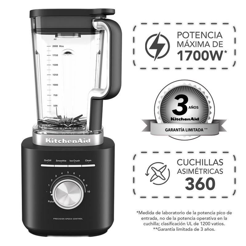 KITCHENAID - Licuadora Kitchenaid Pure Power 2L 1700 W 10 Velocidades