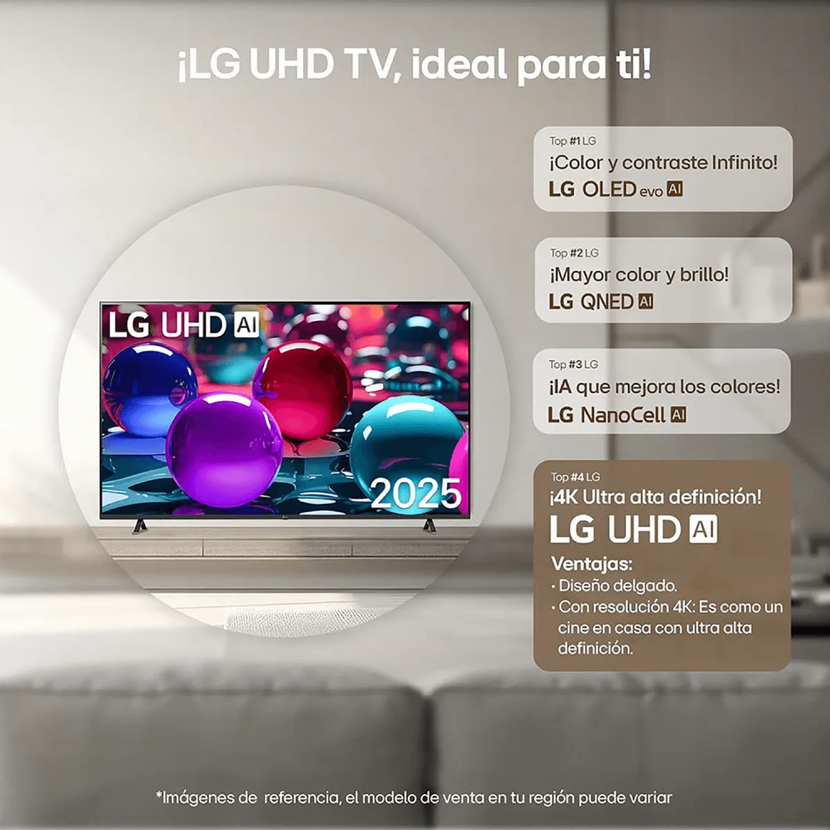 LG - Televisor | LG 55 pulgadas LED 4K UHD | 55UA7300PSB.AWCQ