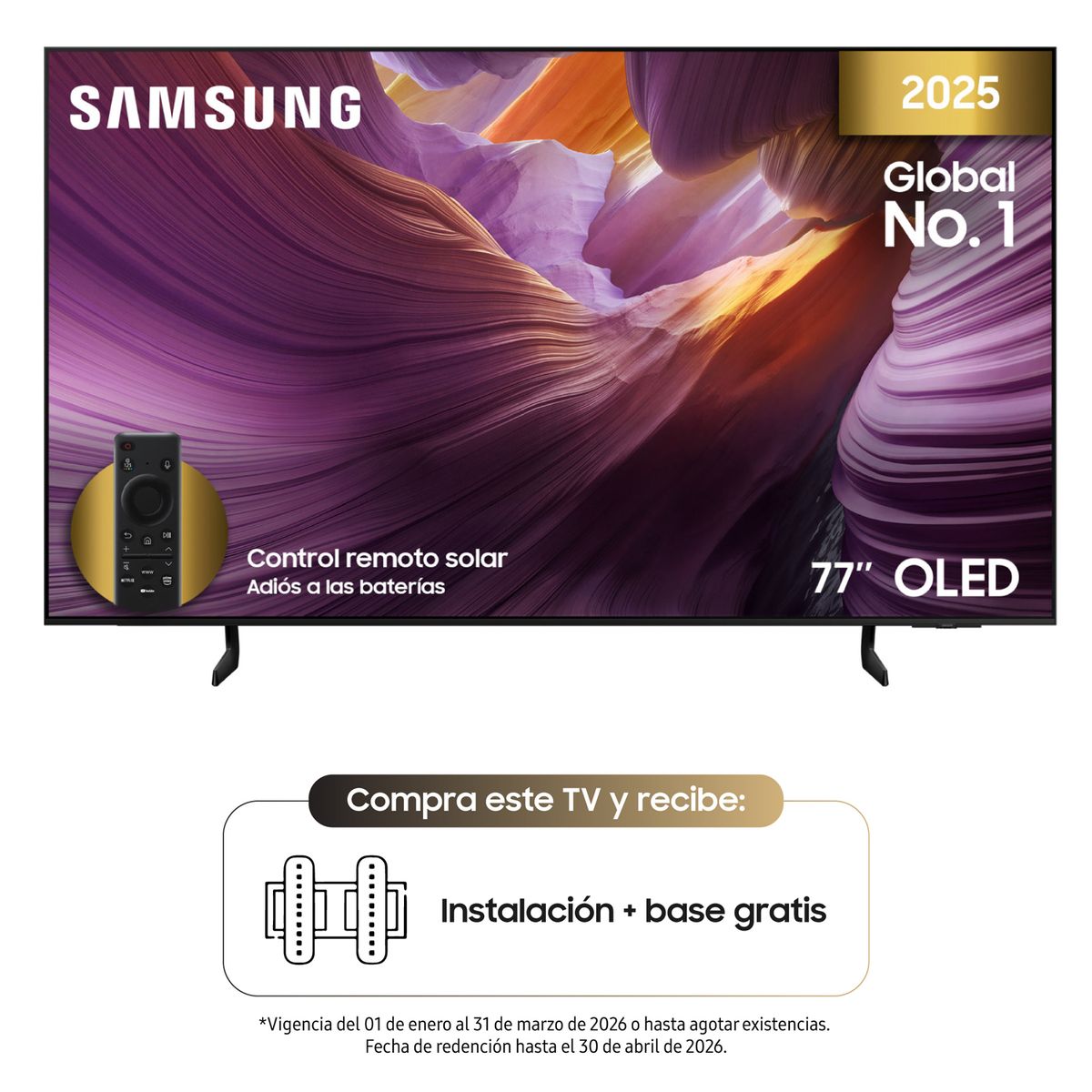 SAMSUNG - Televisor | Samsung |77 pulgadas | 4K | OLED | QN77S85FAEXZL