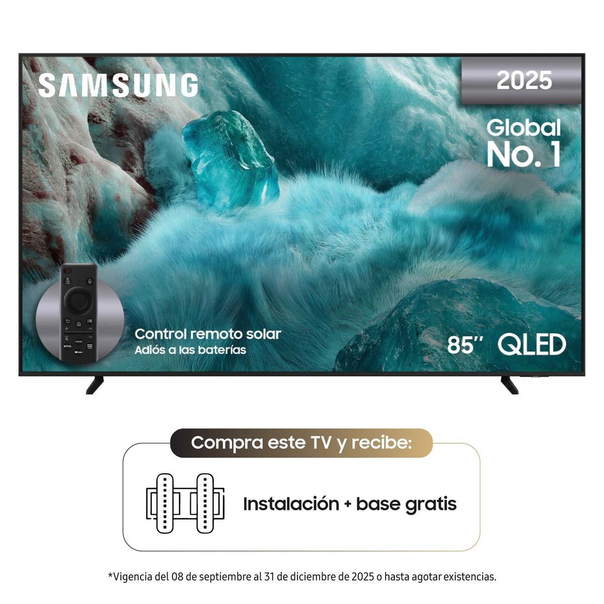 SAMSUNG - Televisor TV SAMSUNG 85" QLED 4K QN85Q7FAAKXZL