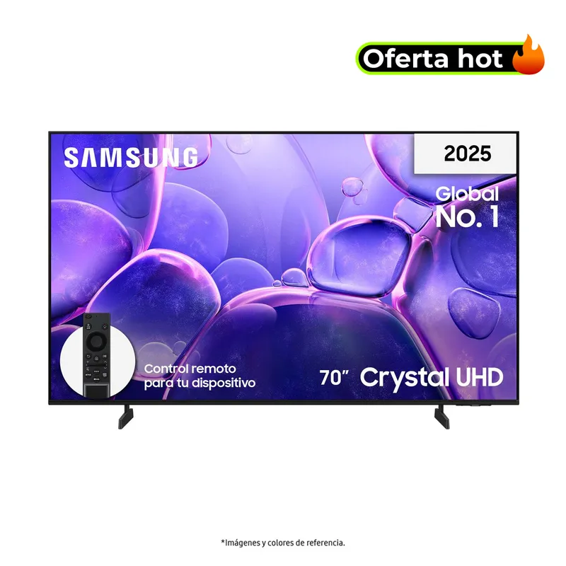 SAMSUNG - Televisor | 70 pulgadas Crystal UHD 4K Ultra HD | UN70U8000FKXZL