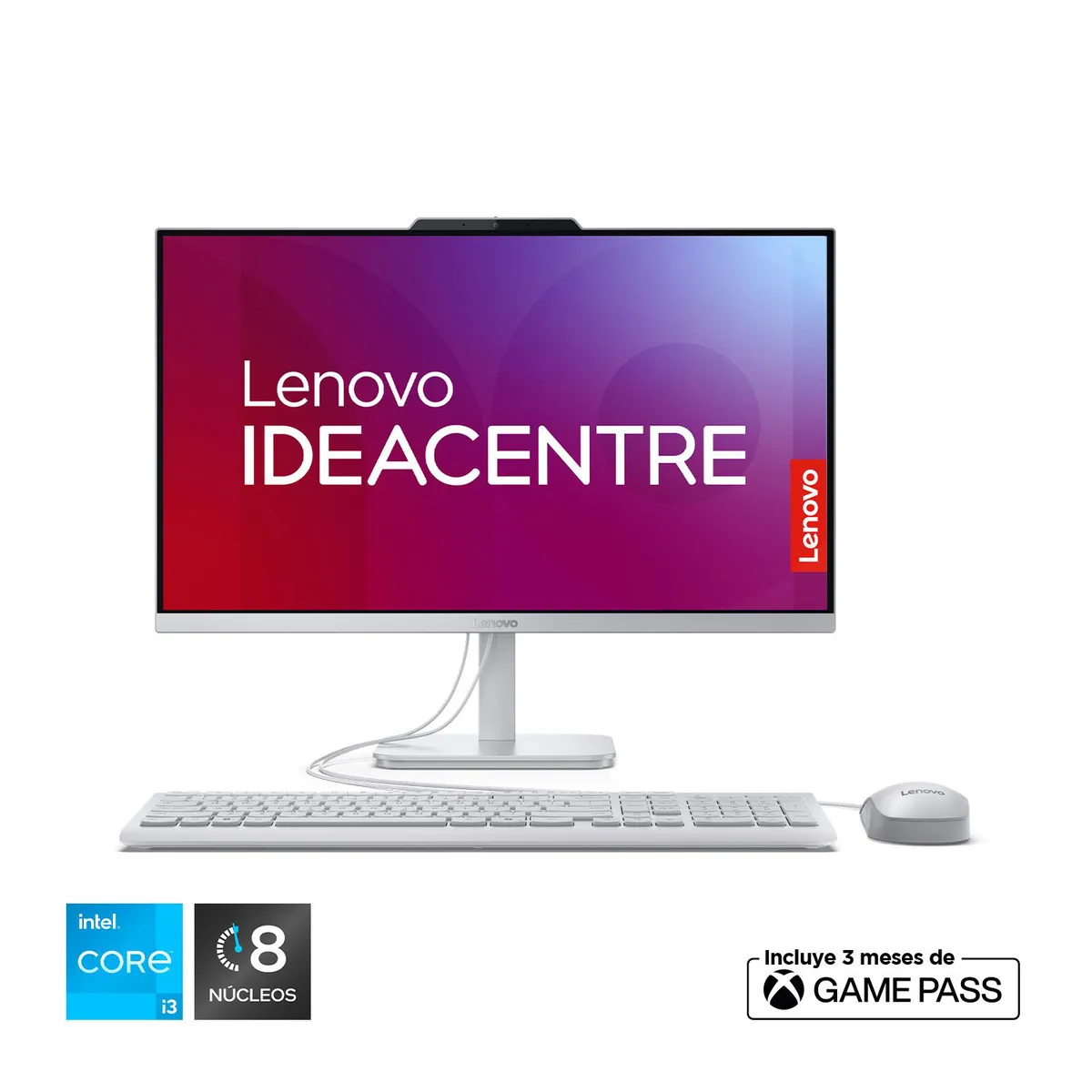 LENOVO - Computador Lenovo A100 | Intel Core i3 | 8GB de RAM | 512GB SSD de Almacenamiento | Windows 11 | Pantalla 23.8 pulgadas | Incluye Mouse y Teclado | A100 | All In One | Todo en Uno